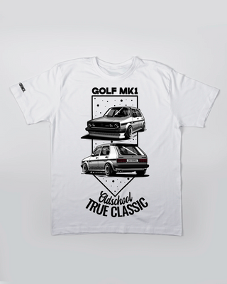 T-shirt - Oldschool - True Classic - Biały - przód