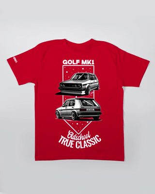 T-shirt - Oldschool - True Classic - Czerwony - przód