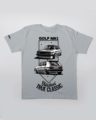T-shirt - Oldschool - True Classic - Jasnoszary - przód