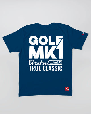T-shirt - Oldschool - True Classic - Niebieski - tył