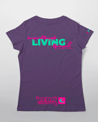T-shirt - Zero Gravity - Fioletowy - tył