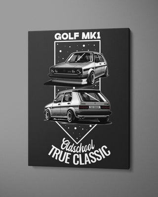 Obraz na płótnie - Oldschool - True Classic - Czarny - widok 1