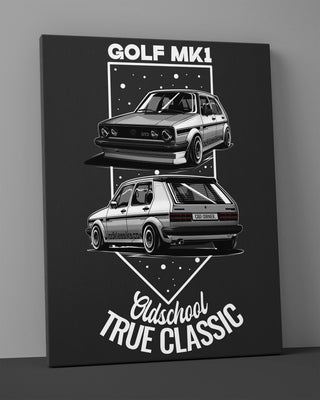 Obraz na płótnie - Oldschool - True Classic - Czarny - widok 2
