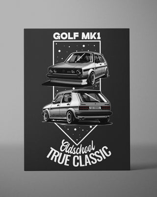 Obraz na płótnie - Oldschool - True Classic - Czarny - widok 3