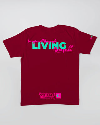 T-shirt - Zero Gravity - Bordowy - tył