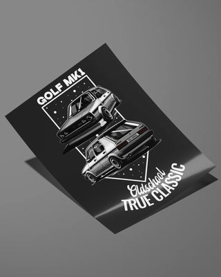 Plakat - Oldschool - True Classic - Czarny - widok 2