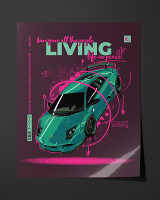 Plakat - Zero Gravity - Bordowy - widok 1