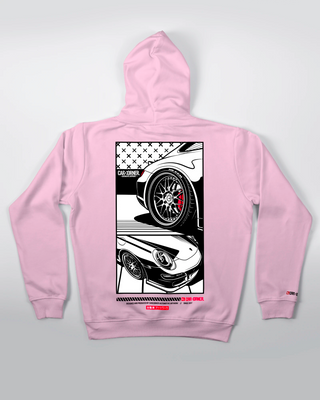 Bluza Kangurek Damska - Flat-Six Monochrome - 997 - tył różowy