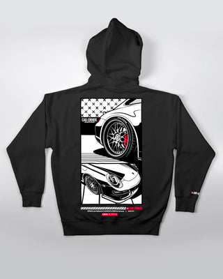 Bluza Kangurek Męska - Flat-Six Monochrome - 997 - tył czarny