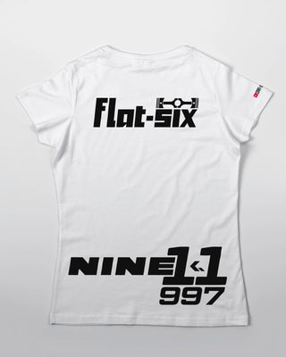Koszulka Damska - Flat-Six Monochrome - 997 - tył biały