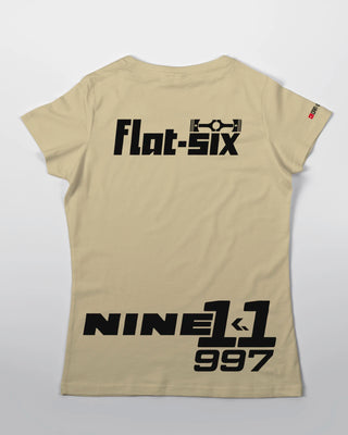 Koszulka Damska - Flat-Six Monochrome - 997 - tył piaskowy 74