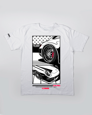 Koszulka Męska - Flat-Six Monochrome - 997 - przód biały