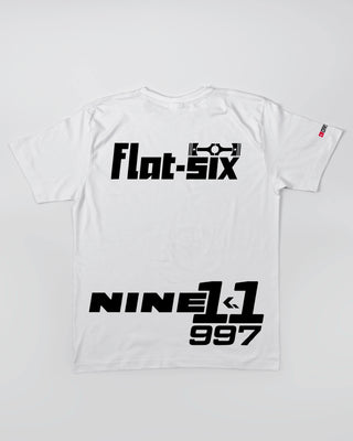 Koszulka Męska - Flat-Six Monochrome - 997 - tył biały