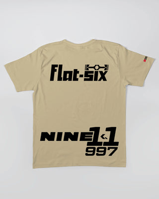 Koszulka Męska - Flat-Six Monochrome - 997 - tył piaskowy 74