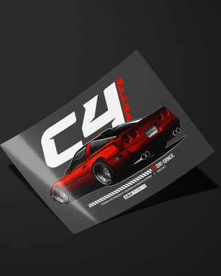 Plakat Poziomy - Lowered Vette C4 - Widok 2