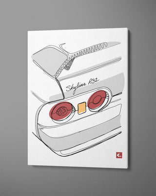 Obraz na płótnie One Line - Skyline R32 - widok 1