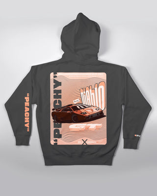 Bluza Kangurek Męska - Peachy - tył szary