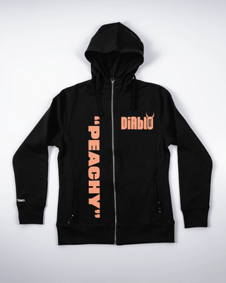 Bluza Rozpinana Damska - Peachy - przód czarny